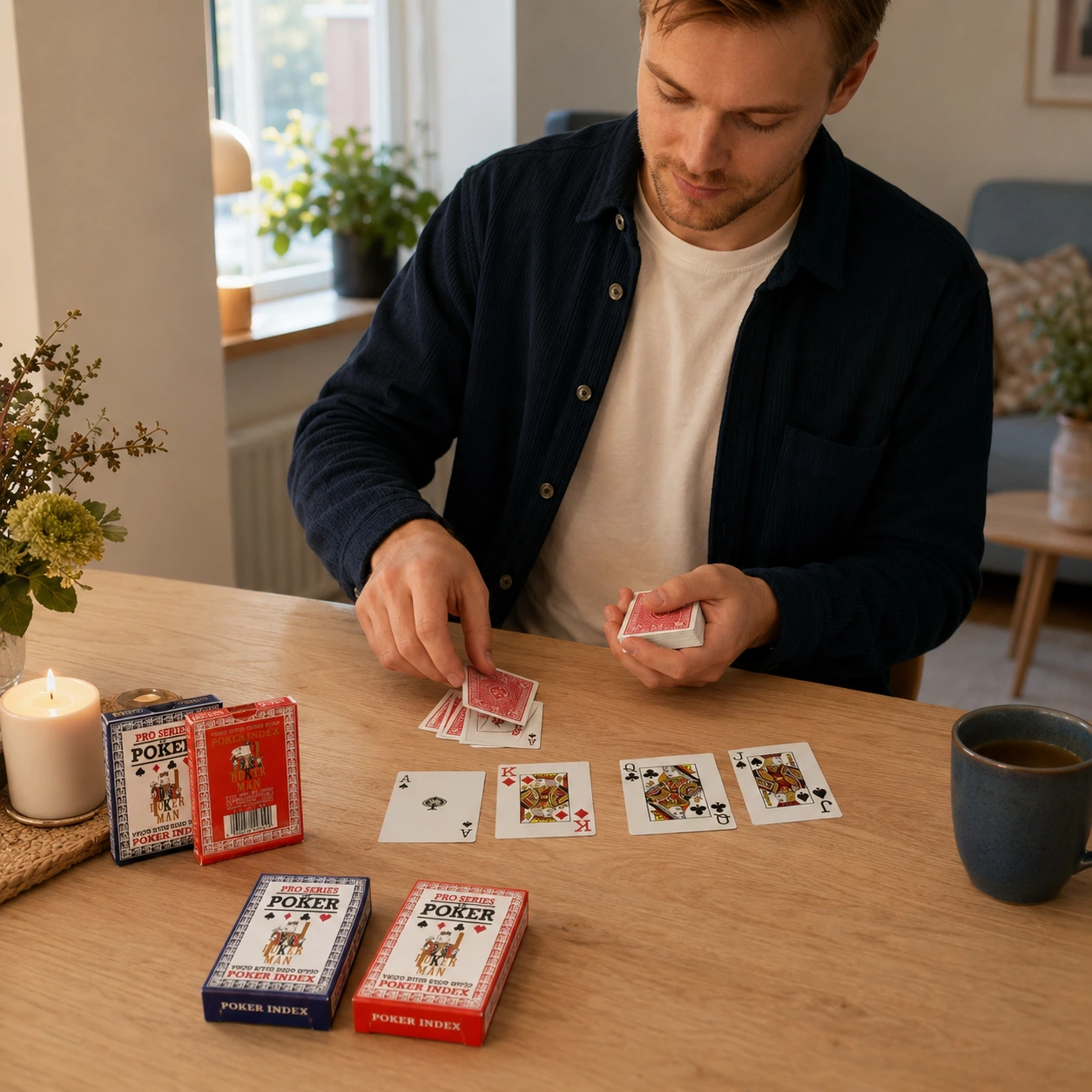 Märkta spelkort i plast för trolleri och korttrick