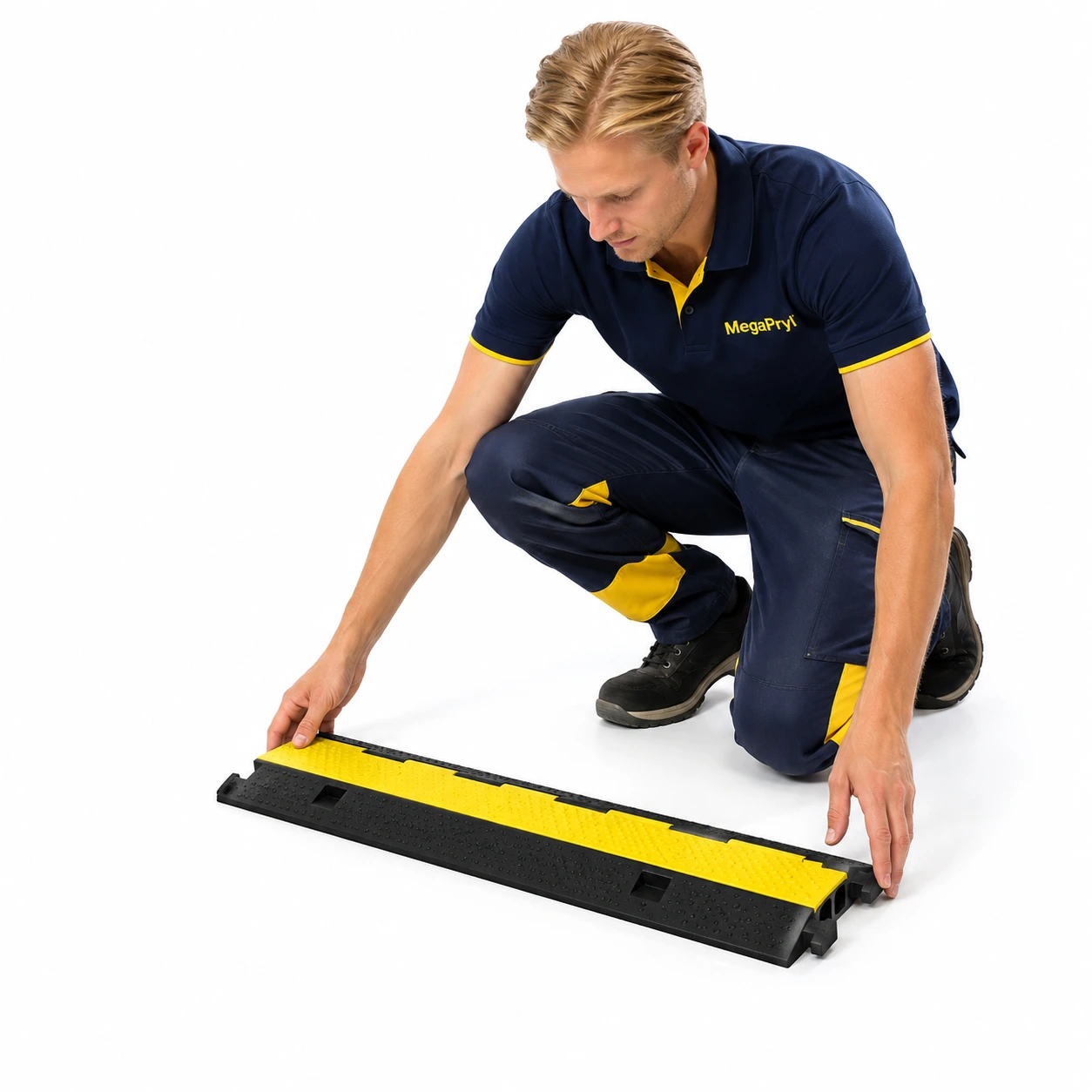 Kabelskyddsramp med 2 Kanaler för Sladdar och Kablar