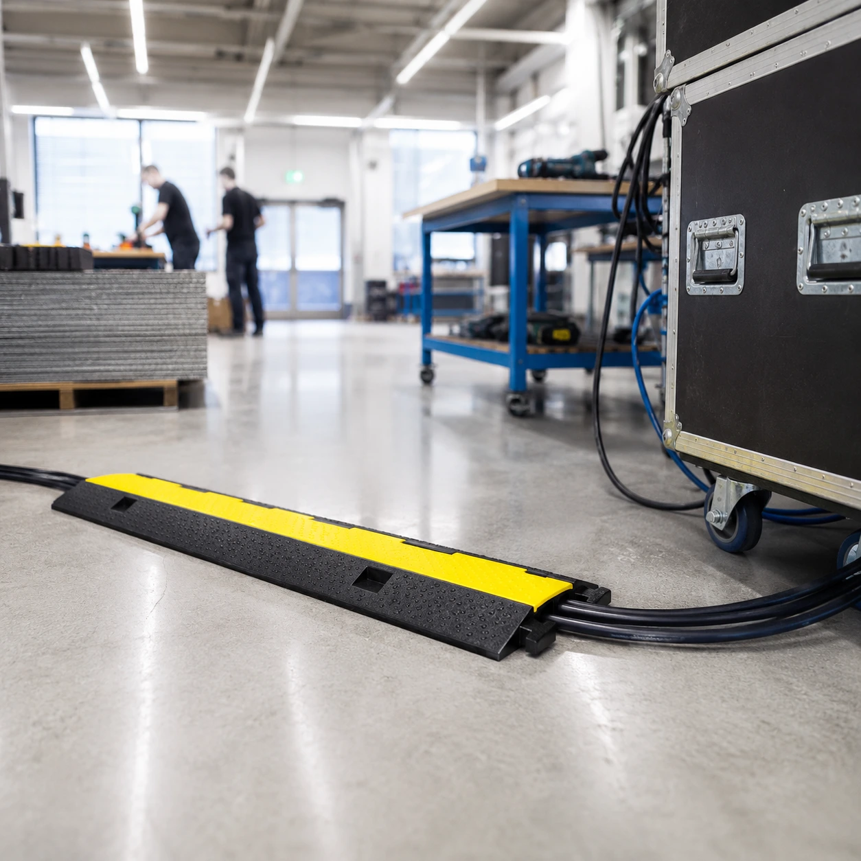 Kabelskyddsramp med 2 Kanaler för Sladdar och Kablar