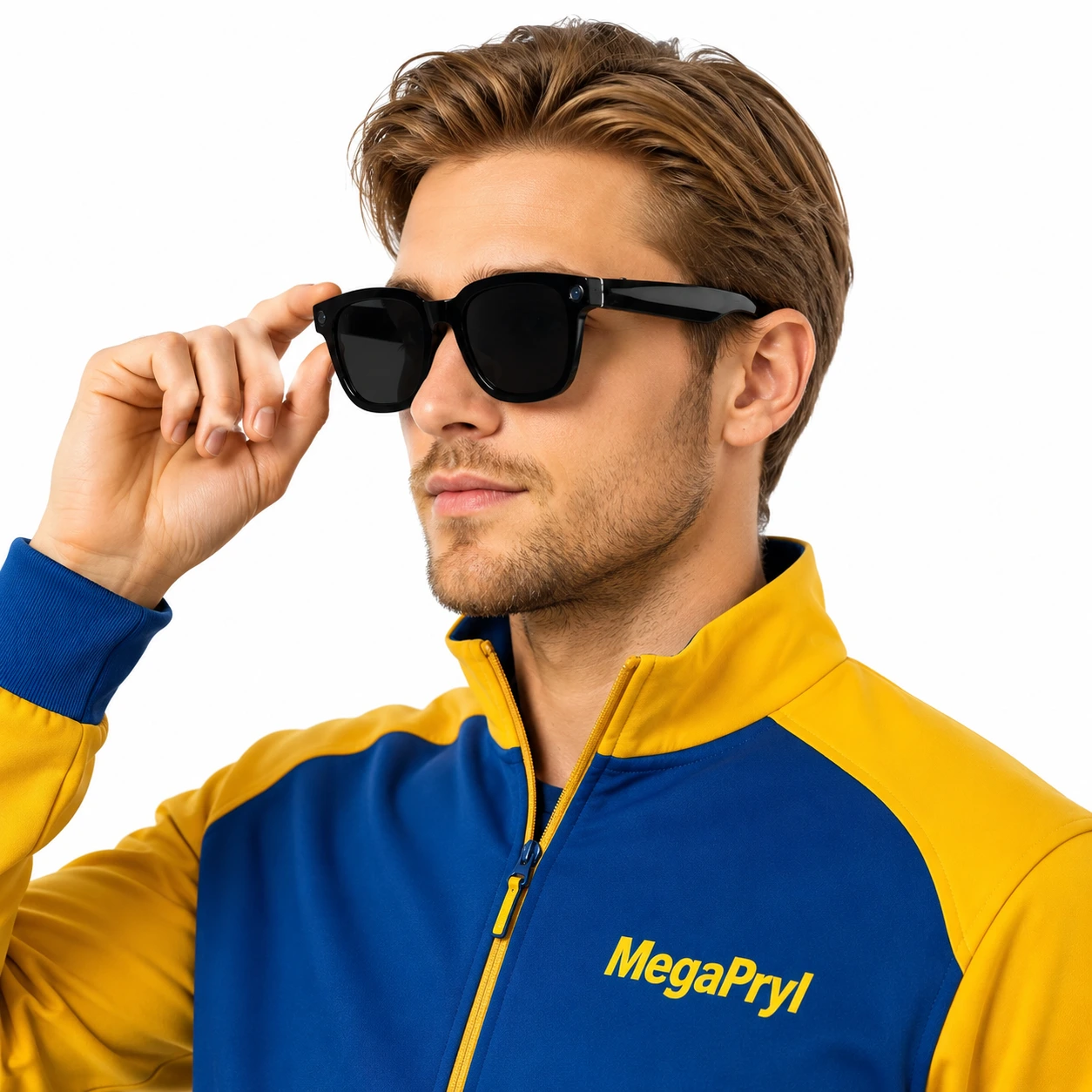 AI-glasögon med kamera och Bluetooth