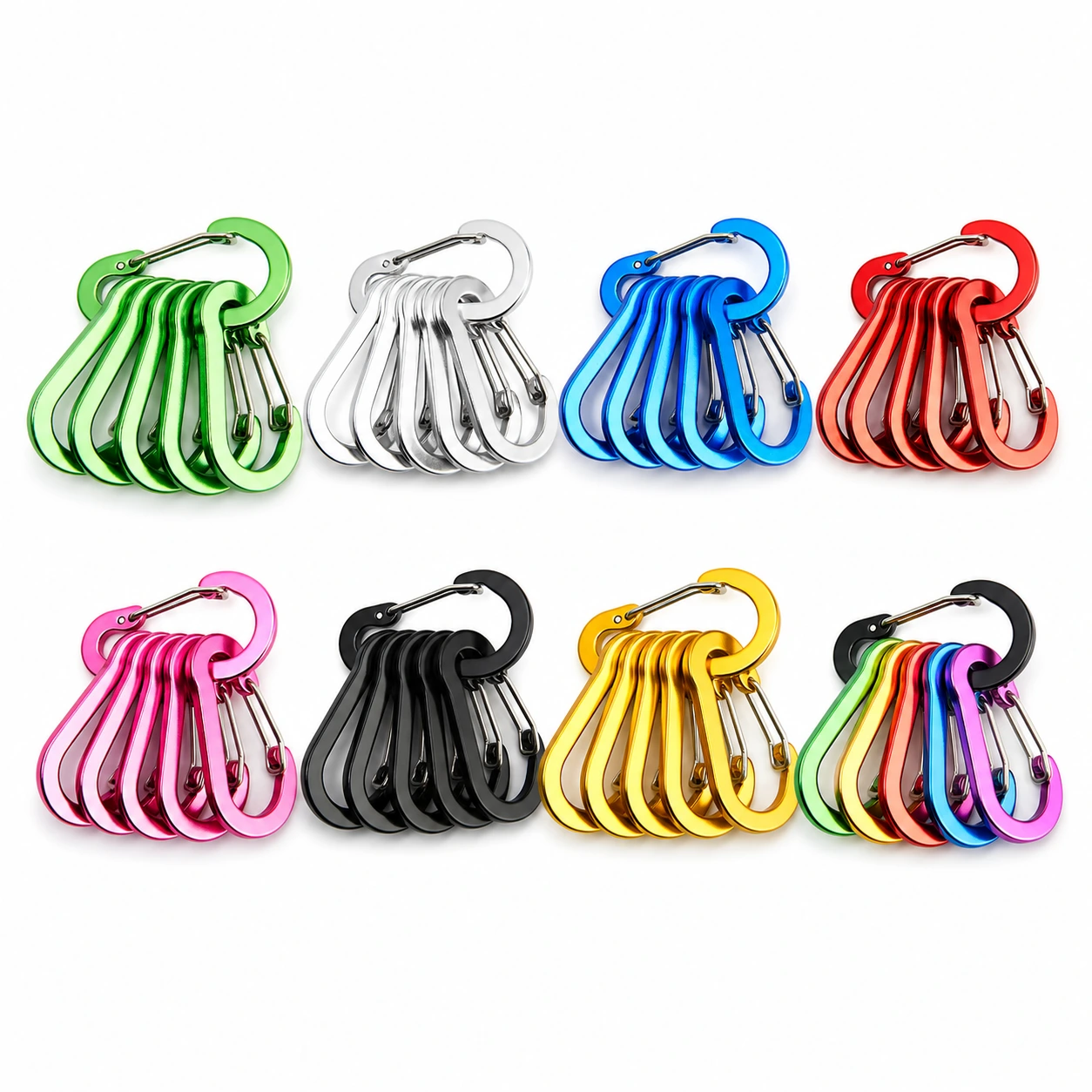 Karbinhakar 12-pack – Små Clips för Camping & Nycklar