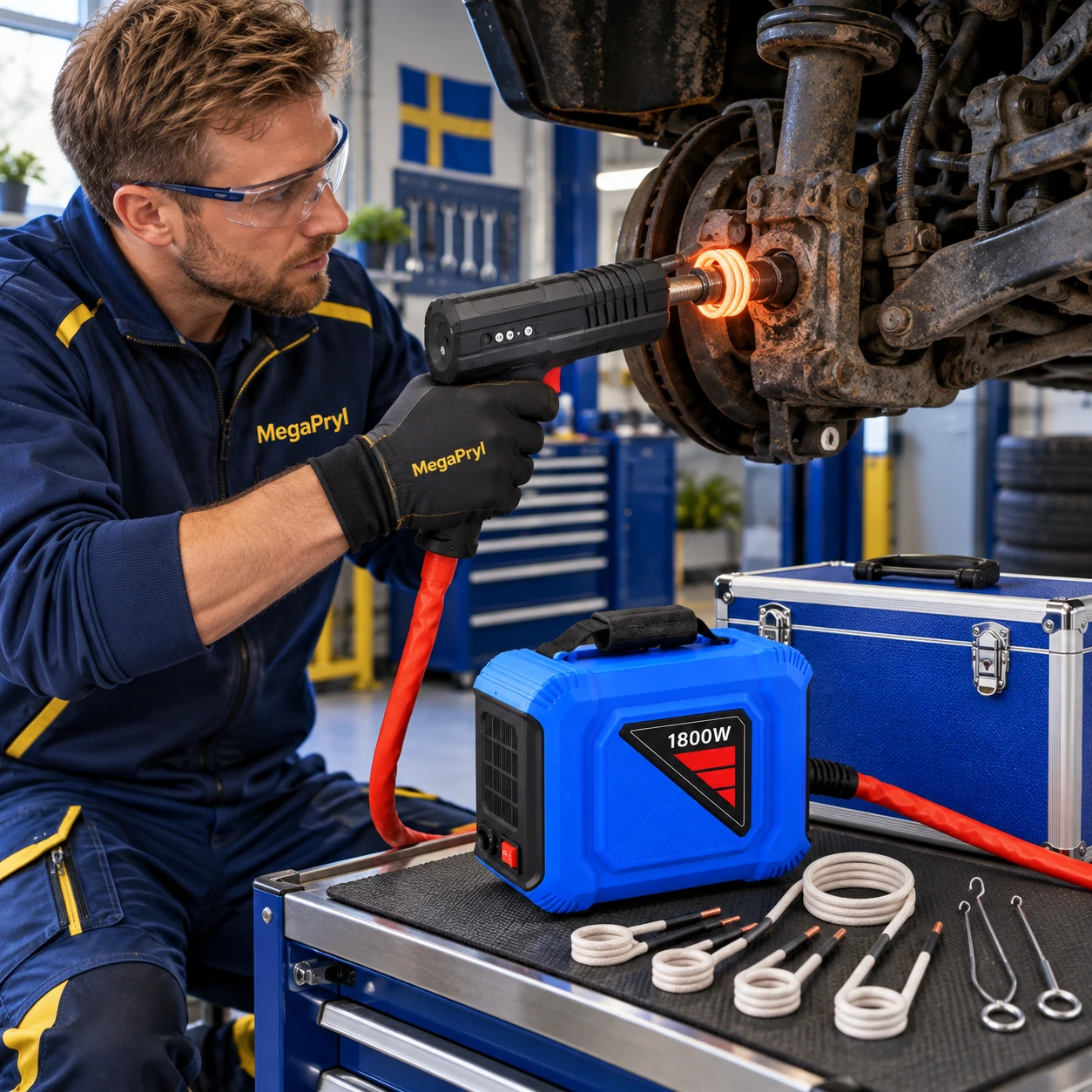 Induktionsvärmare för bultlossning 1800W