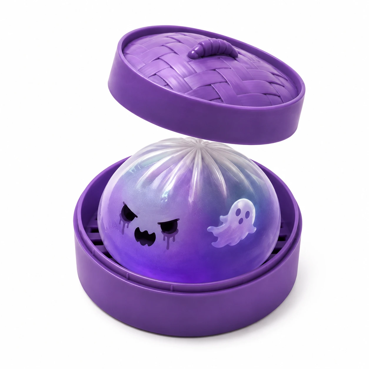 Dumpling Squishy halloween leksak spöke med ångkorg