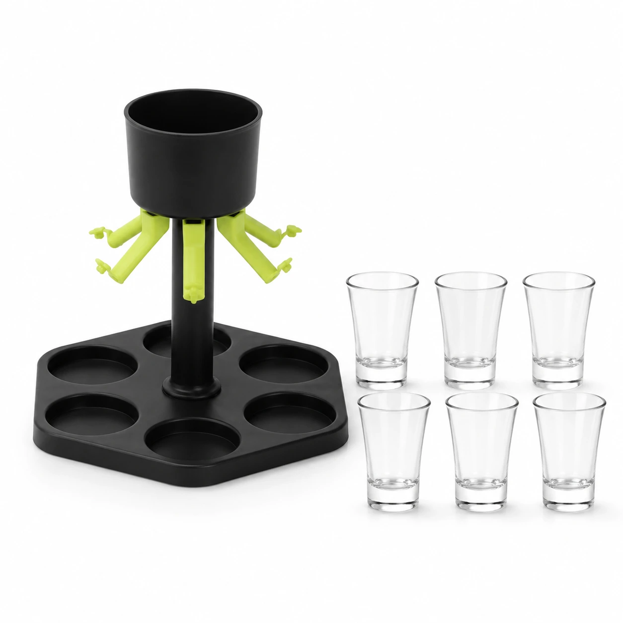 Shotdispenser med 6st shotglas 