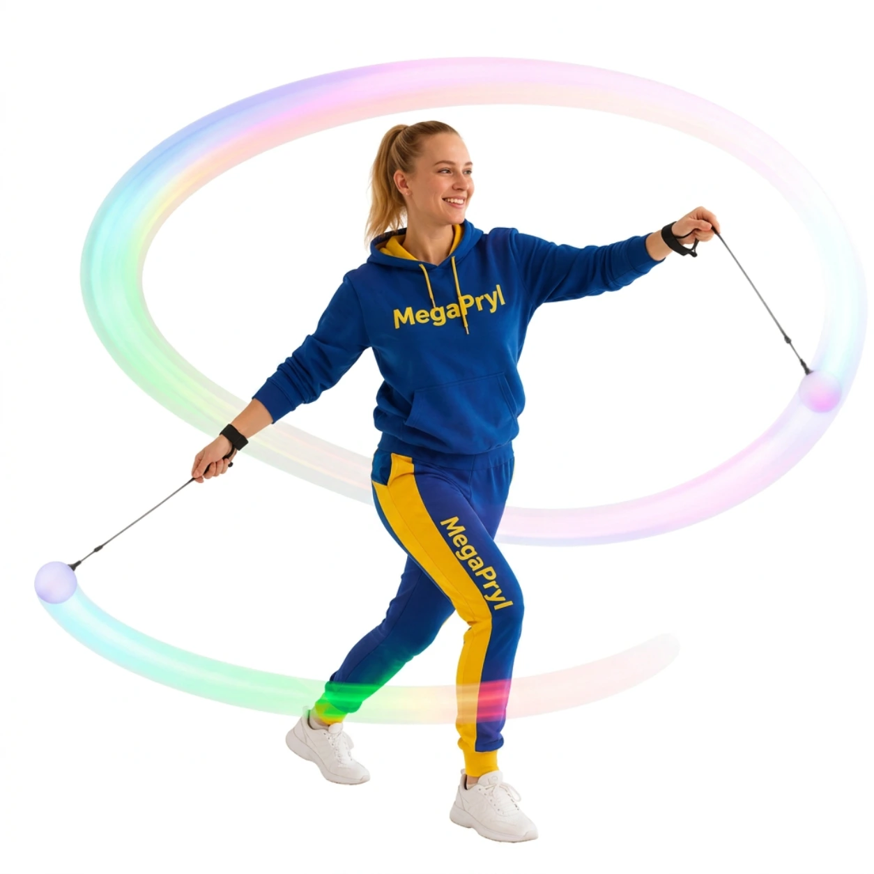 LED poi-bollar för dans och scenframträdanden, 1 par