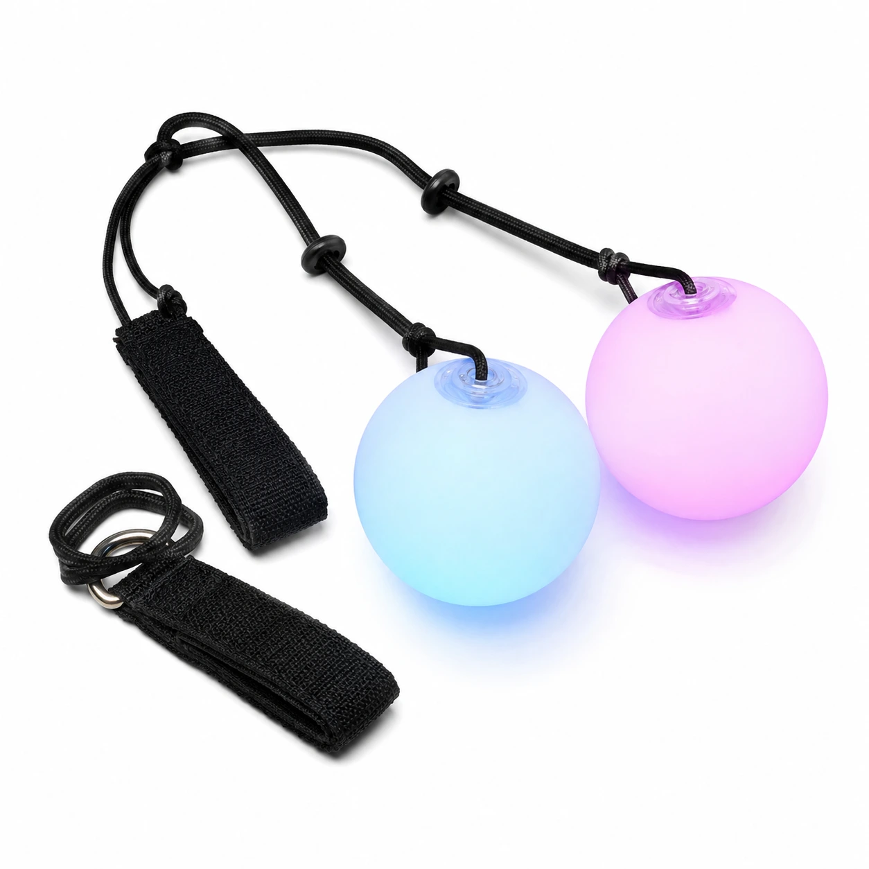 LED poi-bollar för dans och scenframträdanden, 1 par