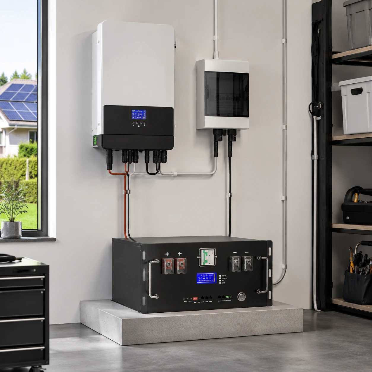 LiFePO4-batteri 51,2V för energilagring med inbyggd BMS