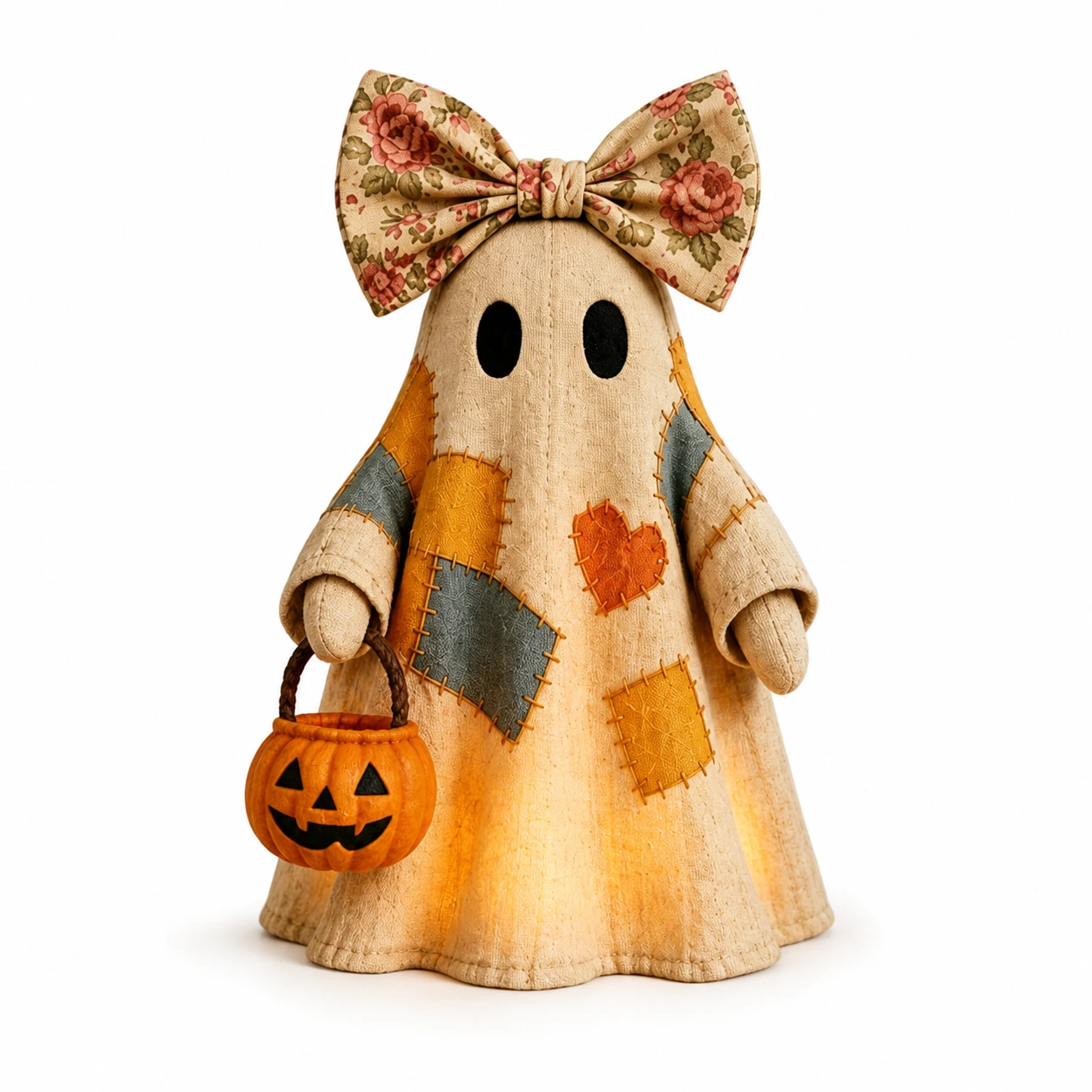 LED-spöke som bordsdekoration för halloween i tyg