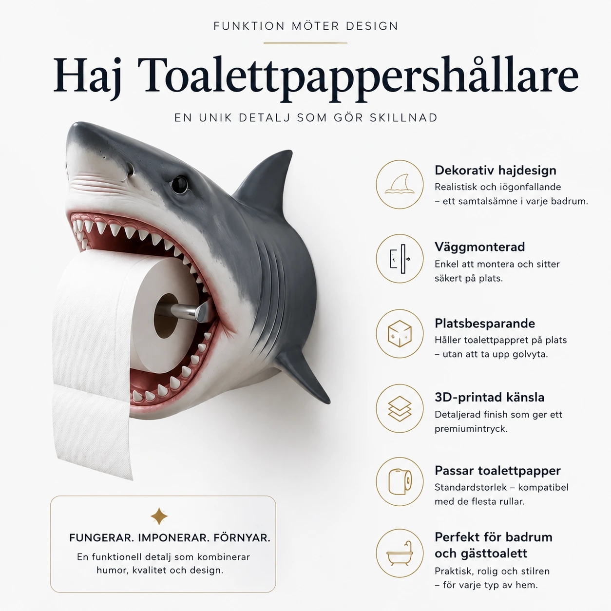 Toalettpappershållare sköldpadda för väggmontering